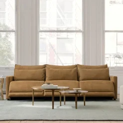 West Elm Melbourne Leather Motion Sofa (76"–109")