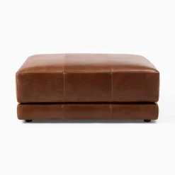 West Elm Melbourne Leather Ottoman