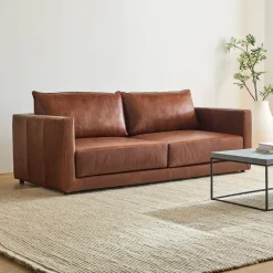 West Elm Melbourne Leather Sofa (76"–96")