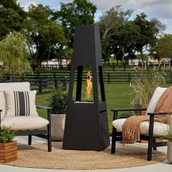 West Elm Merren Metal Chiminea Fire Pit (70")
