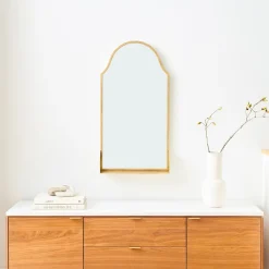 West Elm Metal Arch Shelf Mirror