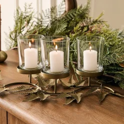 West Elm Metal Botanical Votive Centerpiece