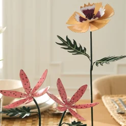 West Elm Metal Flower Objects