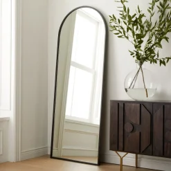 West Elm Metal Frame Arched Floor Mirror