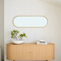 West Elm Metal Framed Pill Wall Mirror