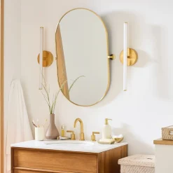 West Elm Metal Frame Pivot Mirror - Pill