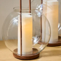 West Elm Metal & Glass Globe Lanterns
