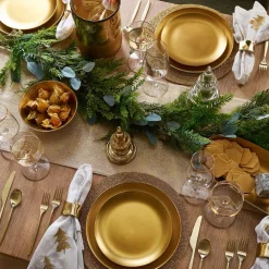West Elm Metallic Foil Linens Runner
