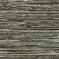 West Elm Metallic Gunmetal Grasscloth Wallpaper