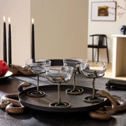 West Elm Metal Snake Glassware