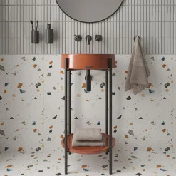 West Elm Miami Round Handmade Vessel Sink & Console