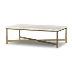 West Elm Michael Marble Coffee Table (55")