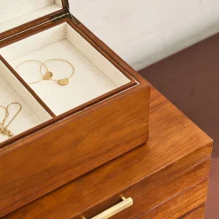 West Elm Mid-Century Acorn Wood Jewelry Boxes