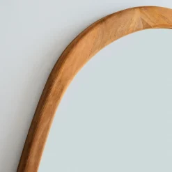 West Elm Mid-Century Asymmetrical Wood Wall Mirror