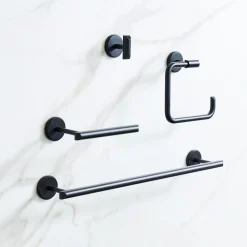 West Elm Mid-Century Bathroom Hardware - Matte Black