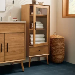 West Elm Mid-Century Bathroom Pharmacy Cabinet - Acorn