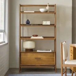 West Elm Mid-Century Bookshelf w/ Drawer (38")