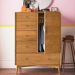 West Elm Mid-Century Chifforobe (40") - Acorn