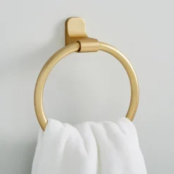West Elm Mid-Century Contour Bathroom Hardware - Antique Brass