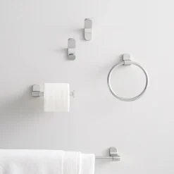 West Elm Mid-Century Contour Bathroom Hardware - Chrome