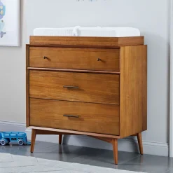 Kids West Elm Mid-Century 3-Drawer Narrow Dresser with Removable Topper (36")