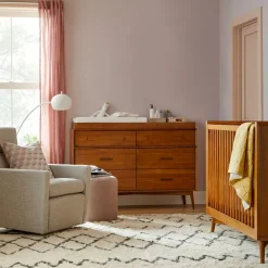 Kids West Elm Mid-Century 6-Drawer Wide Dresser with Removable Topper (56")