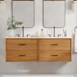 West Elm Mid-Century Floating Double Bathroom Vanity (–)