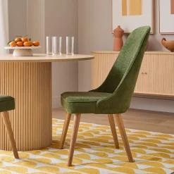 West Elm Mid-Century High Back Dining Chair - Wood Legs
