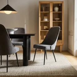 West Elm Mid-Century High-Back Dining Chair - Metal Legs