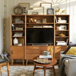 West Elm Mid-Century Media 6-Piece Set (81") - Acorn