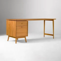 West Elm Mid-Century Modular Desk w/ File Cabinet (70")