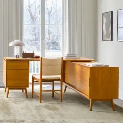 West Elm Mid-Century Modular L-Shaped Desk w/ File Cabinet & Bookcase (70")