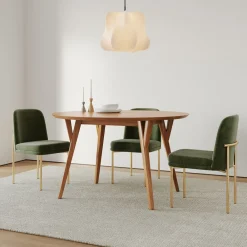 West Elm Mid-Century Round Extendable Dining Table & Chairs Set