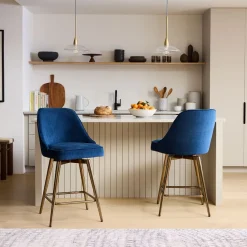 West Elm Mid-Century Swivel Counter Stool - Metal Legs