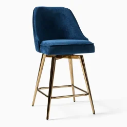 West Elm Mid-Century Swivel Counter Stool - Metal Legs