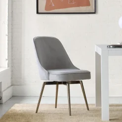 West Elm Mid-Century Swivel Office Chair - Metal Legs
