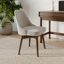 West Elm Mid-Century Swivel Office Chair - Wood Legs