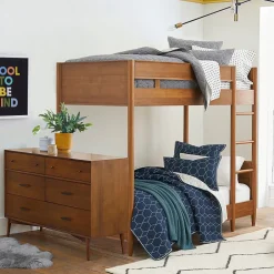 Kids West Elm Mid-Century Twin Bunk Bed