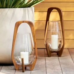 West Elm Mid-Century Wood Lanterns