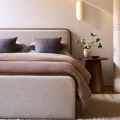 West Elm Miles Wood & Upholstered Side Storage Bed