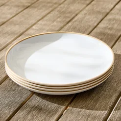 West Elm Mill Melamine Outdoor Dinner Plate Sets