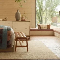 West Elm Mini Pebble Wool Jute Rug