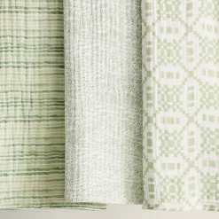 Kids West Elm Mint Organic Cotton Swaddle Set