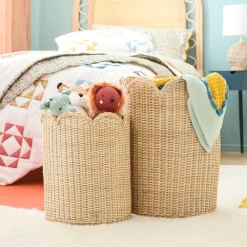 West Elm Misha & Puff Rattan Baskets (Set of 2)