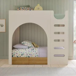 Kids West Elm Miso Twin Storage Bunk Bed