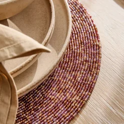 West Elm Mixed Glass Beaded Placemat