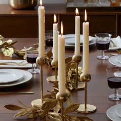 West Elm Modern Brass Metal Candleholders