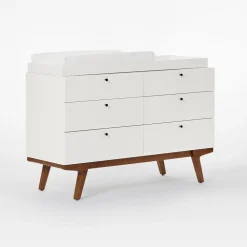 Kids West Elm Modern 6-Drawer Wide Dresser with Removable Topper (54")