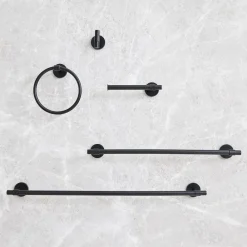 West Elm Modernist Bathroom Hardware - Matte Black