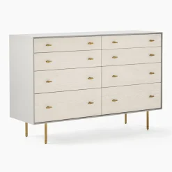 West Elm Modernist Wood & Lacquer 8-Drawer Dresser (58") - Winter Wood
